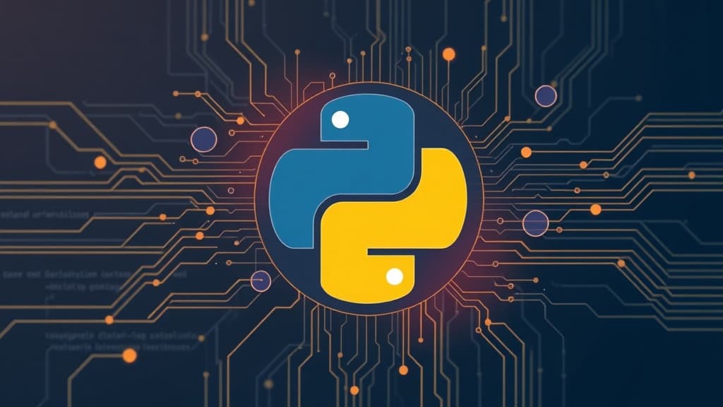 Professional technical illustration of python 3.13: enhanced asyncio performance modern developer aesthetic clean minimal des