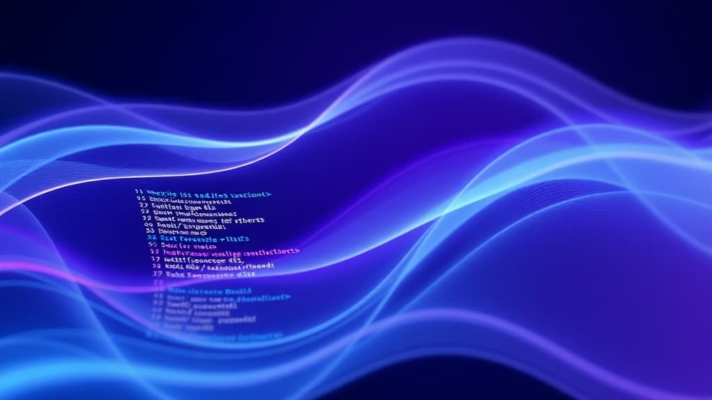 Abstract visualization of next.js 15.4: edge functions for enhanced performance code elements programming concept developer t