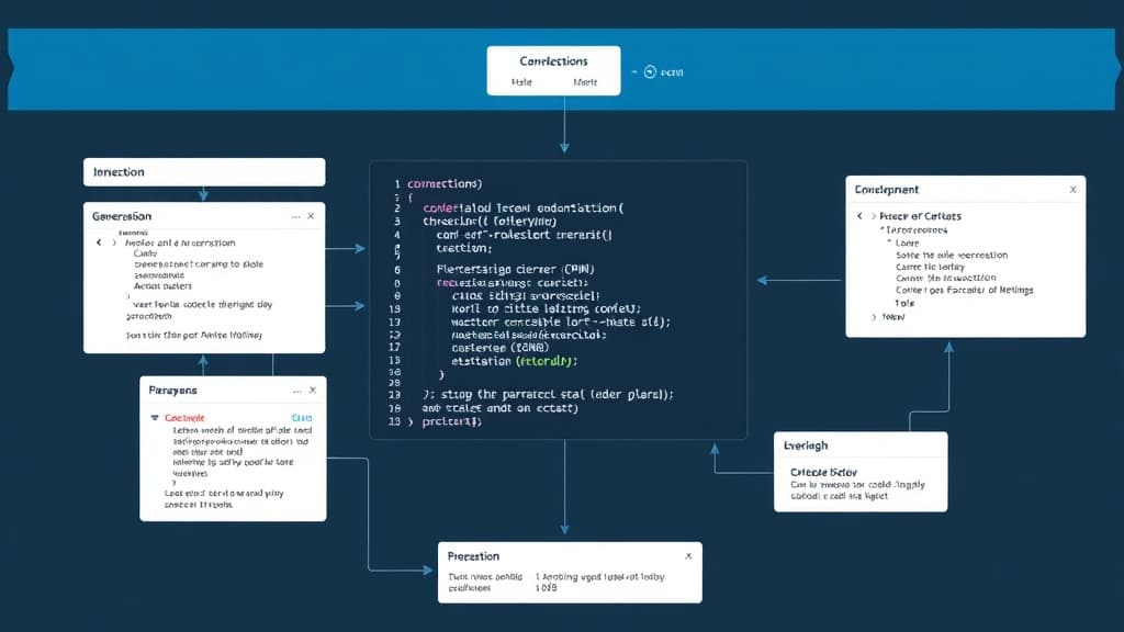 Development workflow for claude 4: contextual understanding for code generation technical diagram style modern UI design deve